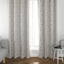 SCHÖNER LEBEN. Vorhang Pastell Blumen ecru mintgrün vanille 245cm oder Wunschlänge