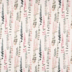 SCHÖNER LEBEN. Vorhang Ranken Blätter Aquarell weiß grün rosa 245cm oder Wunschlänge