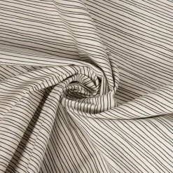 SCHÖNER LEBEN. Vorhang Streifen Linien schwarz wollweiß 245cm oder Wunschlänge