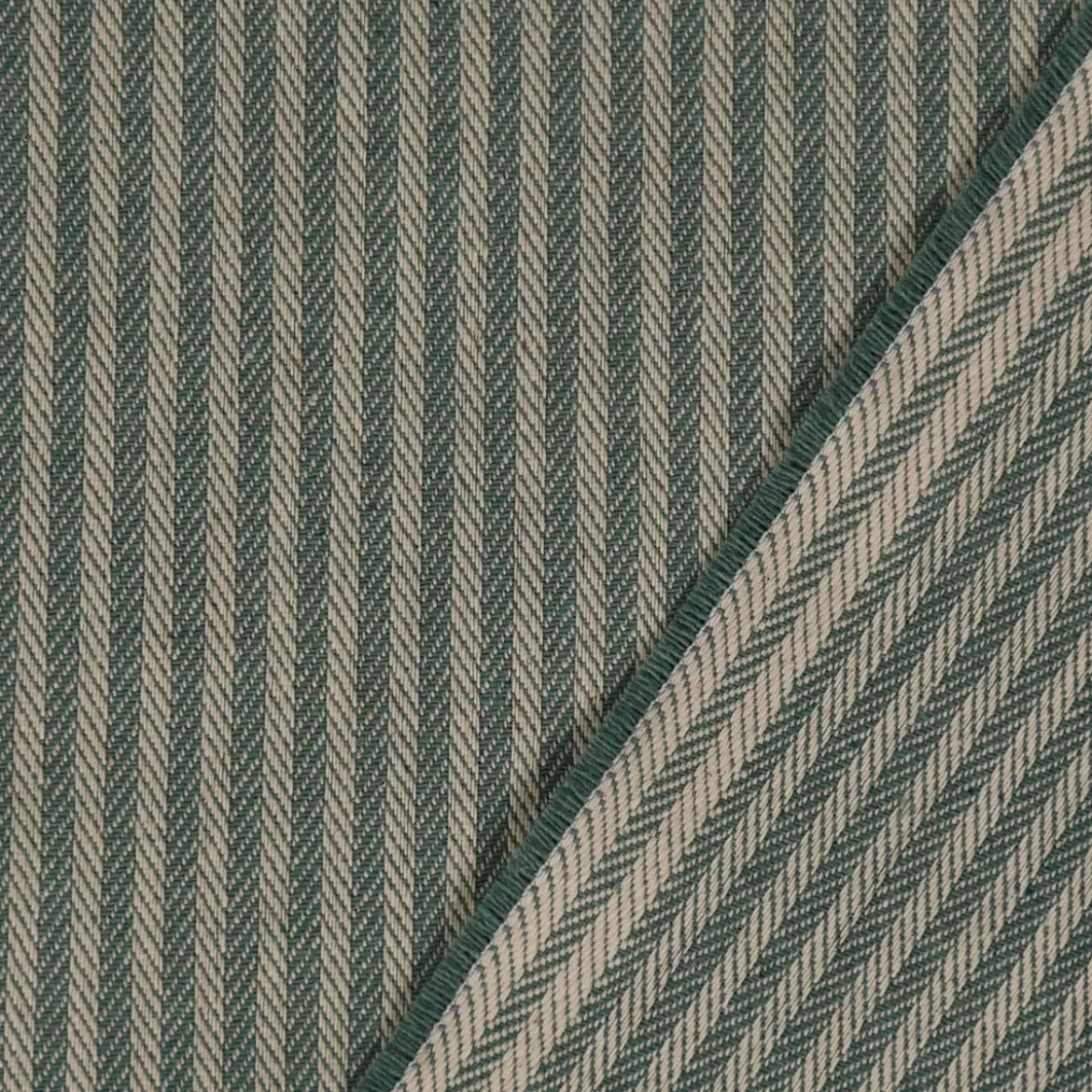 SCHÖNER LEBEN. Vorhang Streifen 3mm beige mintgrün 245cm oder Wunschlänge