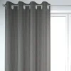SCHÖNER LEBEN. Vorhang Streifen 3mm beige schwarz 245cm oder Wunschlänge