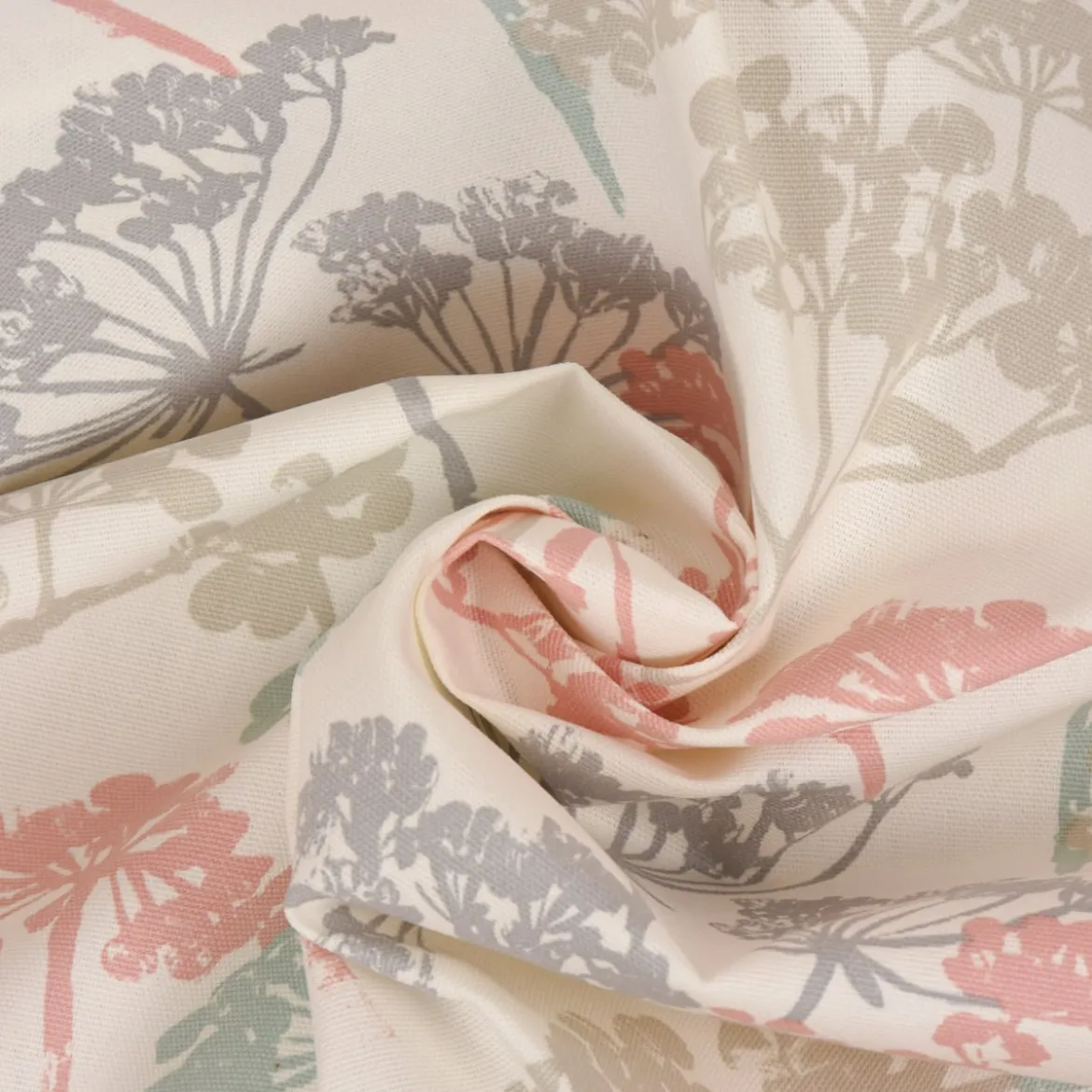 SCHÖNER LEBEN. Vorhang STUDIO G Blumen Gräser pastell mint rosa grau 245cm oder Wunschlänge