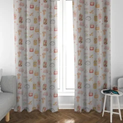 SCHÖNER LEBEN. Vorhang STUDIO G Digitaldruck Süßigkeiten Bonbons Candyshop ecru multi 245cm oder Wunschlänge