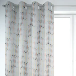 SCHÖNER LEBEN. Vorhang STUDIO G geometrisch Stäbchen beige blau gelb orange grau 245cm oder Wunschlänge