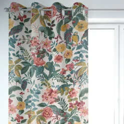SCHÖNER LEBEN. Vorhang STUDIO G Panama Posy Blush bunt 245cm oder Wunschlänge