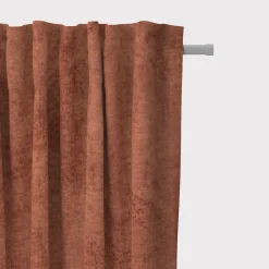SCHÖNER LEBEN. Vorhang Thermovorhang Akustik Soft Teddy Deluxe terrakotta 245cm oder Wunschlänge