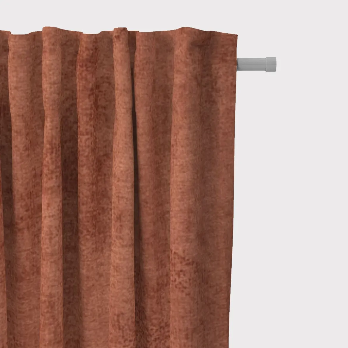 SCHÖNER LEBEN. Vorhang Thermovorhang Akustik Soft Teddy Deluxe terrakotta 245cm oder Wunschlänge