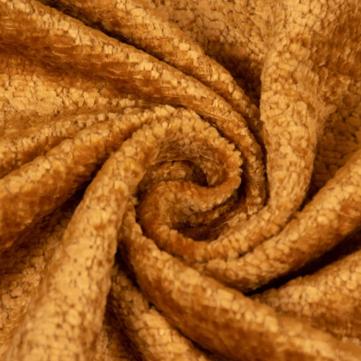 SCHÖNER LEBEN. Vorhang Thermovorhang Akustik Soft Teddy Deluxe ockergelb 245cm oder Wunschlänge