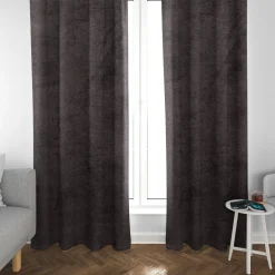 SCHÖNER LEBEN. Vorhang Thermovorhang Akustik Soft Teddy Deluxe dunkelgrau 245cm oder Wunschlänge