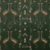 SCHÖNER LEBEN. Vorhang Velvet Deluxe Samt Tropical Vögel Blumen grün bunt 245cm oder Wunschlänge