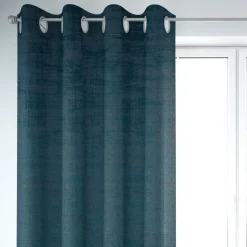 SCHÖNER LEBEN. Vorhang Velvet Marble Samt mit Struktur uni blau 245cm oder Wunschlänge