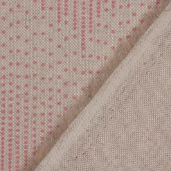 SCHÖNER LEBEN. Vorhang Vorhangschal mit Smok-Schlaufenband Chevron Zacken Punkte natur rosa 245cm oder Wunschlänge