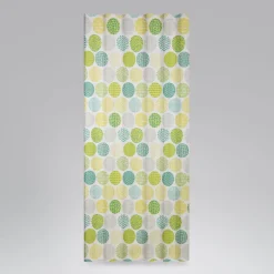 SCHÖNER LEBEN. Vorhang Vorhangschal mit Smok-Schlaufenband creme Kreise grün taupe Tönen 245cm oder Wunschlänge