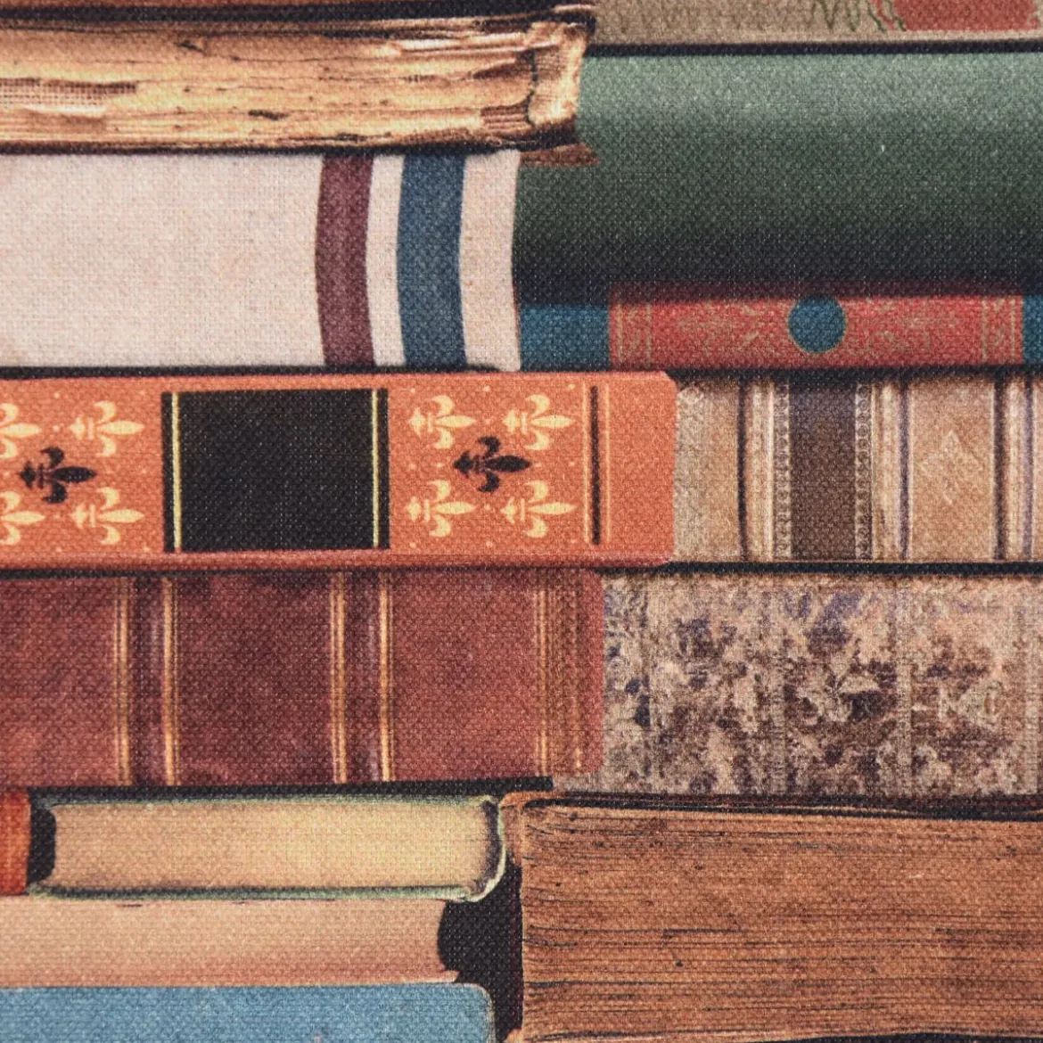 SCHÖNER LEBEN. Vorhang Vorhangschal mit Smok-Schlaufenband Digitaldruck Bücher Books bunt 245cm oder Wunschlänge