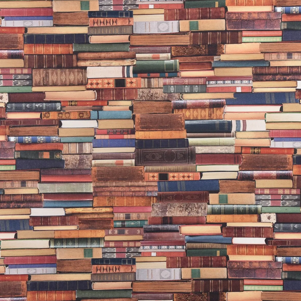 SCHÖNER LEBEN. Vorhang Vorhangschal mit Smok-Schlaufenband Digitaldruck Bücher Books bunt 245cm oder Wunschlänge