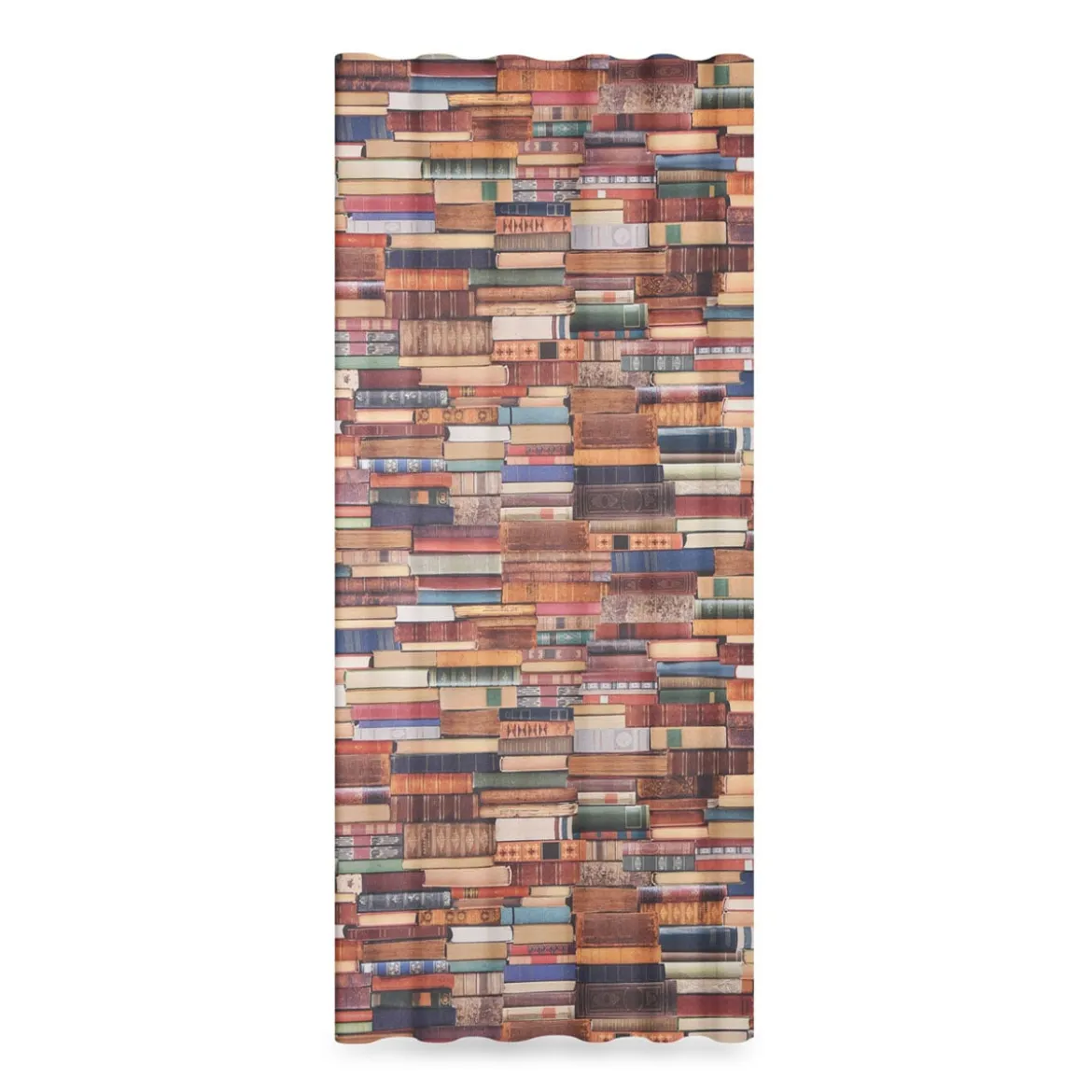 SCHÖNER LEBEN. Vorhang Vorhangschal mit Smok-Schlaufenband Digitaldruck Bücher Books bunt 245cm oder Wunschlänge