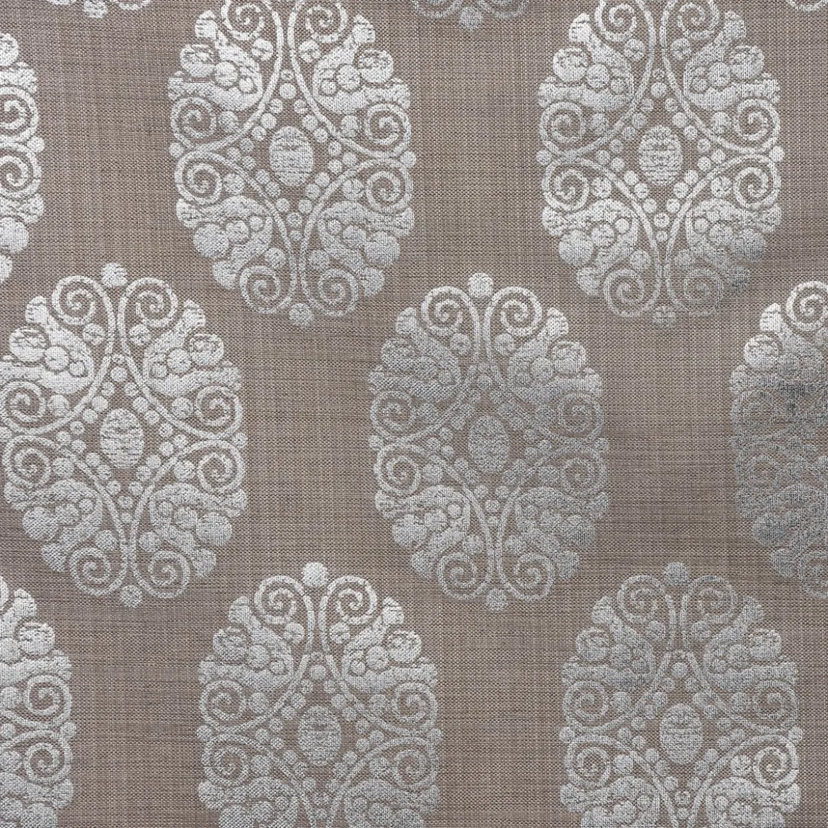 SCHÖNER LEBEN. Vorhang Vorhangschal mit Smok-Schlaufenband Adagio Ornament Metallicprint 245cm oder Wunschlänge