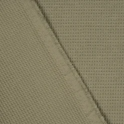 SCHÖNER LEBEN. Vorhang Waffelrelief Kästchenstruktur uni khaki-grün 245cm oder Wunschlänge