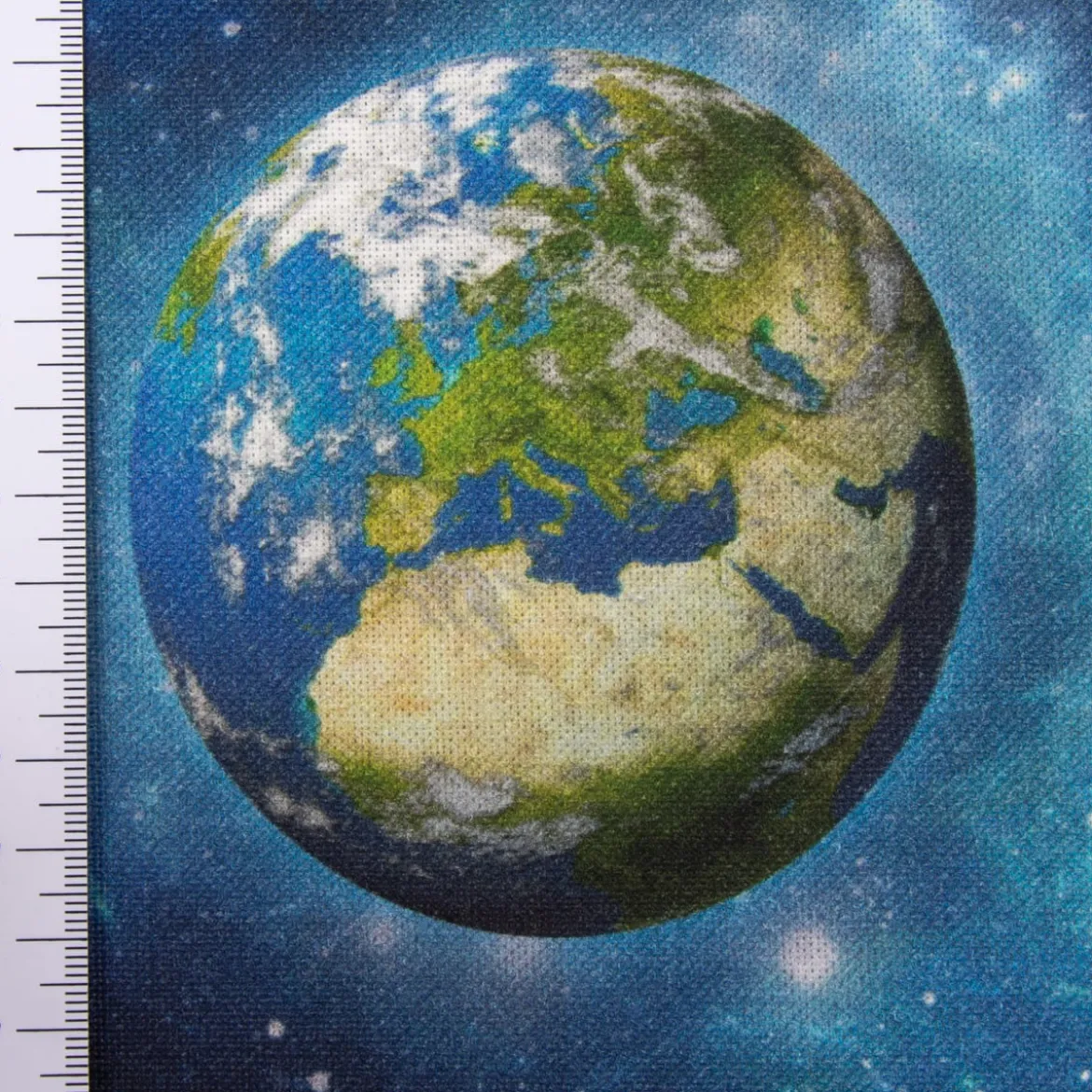 SCHÖNER LEBEN. Vorhang Weltall Weltraum Planeten Erde blau bunt 245cm oder Wunschlänge