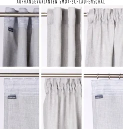 SCHÖNER LEBEN. Vorhang wollweiß mit abstrakten Hügeln bunt 245cm oder Wunschlänge