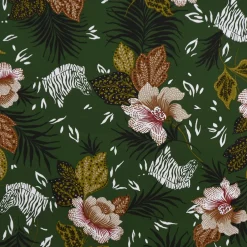 SCHÖNER LEBEN. Vorhang ZOOP Blumen Zebra grün braun weiß schwarz 245cm oder Wunschlänge
