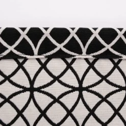 SCHÖNER LEBEN. XXL Tasche stabiler Riesenshopper Kreise schwarz weiß 88x35x40cm