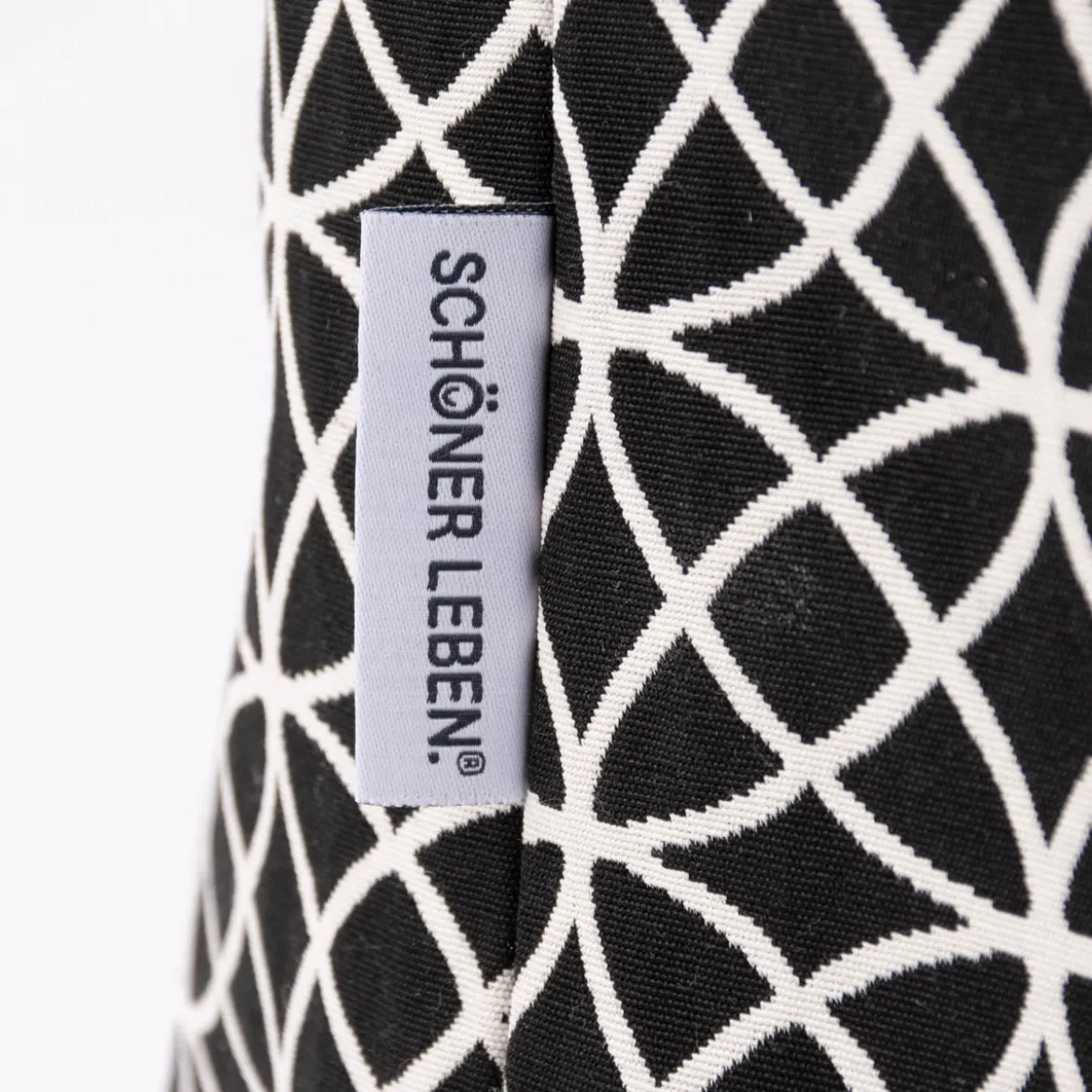 SCHÖNER LEBEN. XXL Tasche stabiler Riesenshopper Kreise schwarz weiß 88x35x40cm
