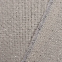 SCHÖNER LEBEN. Zugluftstopper Leinenlook Lurexeffekte Glamour uni hellgrau silber verschiedene Größen