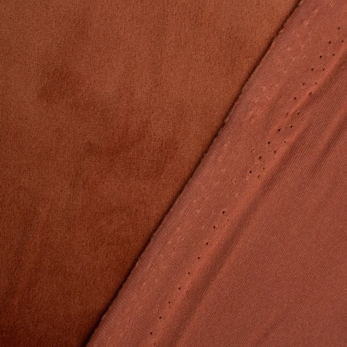 SCHÖNER LEBEN. Zugluftstopper Velvet Samt einfarbig rostbraun verschiedene Größen