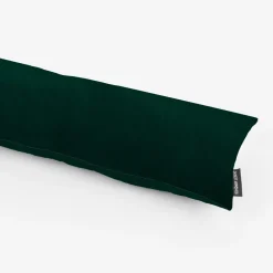 SCHÖNER LEBEN. Zugluftstopper Velvet Samt einfarbig dunkelgrün verschiedene Größen