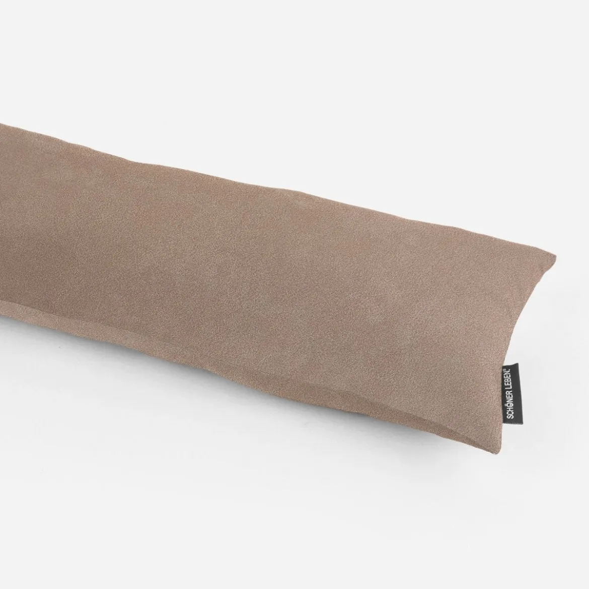 SCHÖNER LEBEN. Zugluftstopper Kunstleder Dust uni hellbraun verschiedene Größen