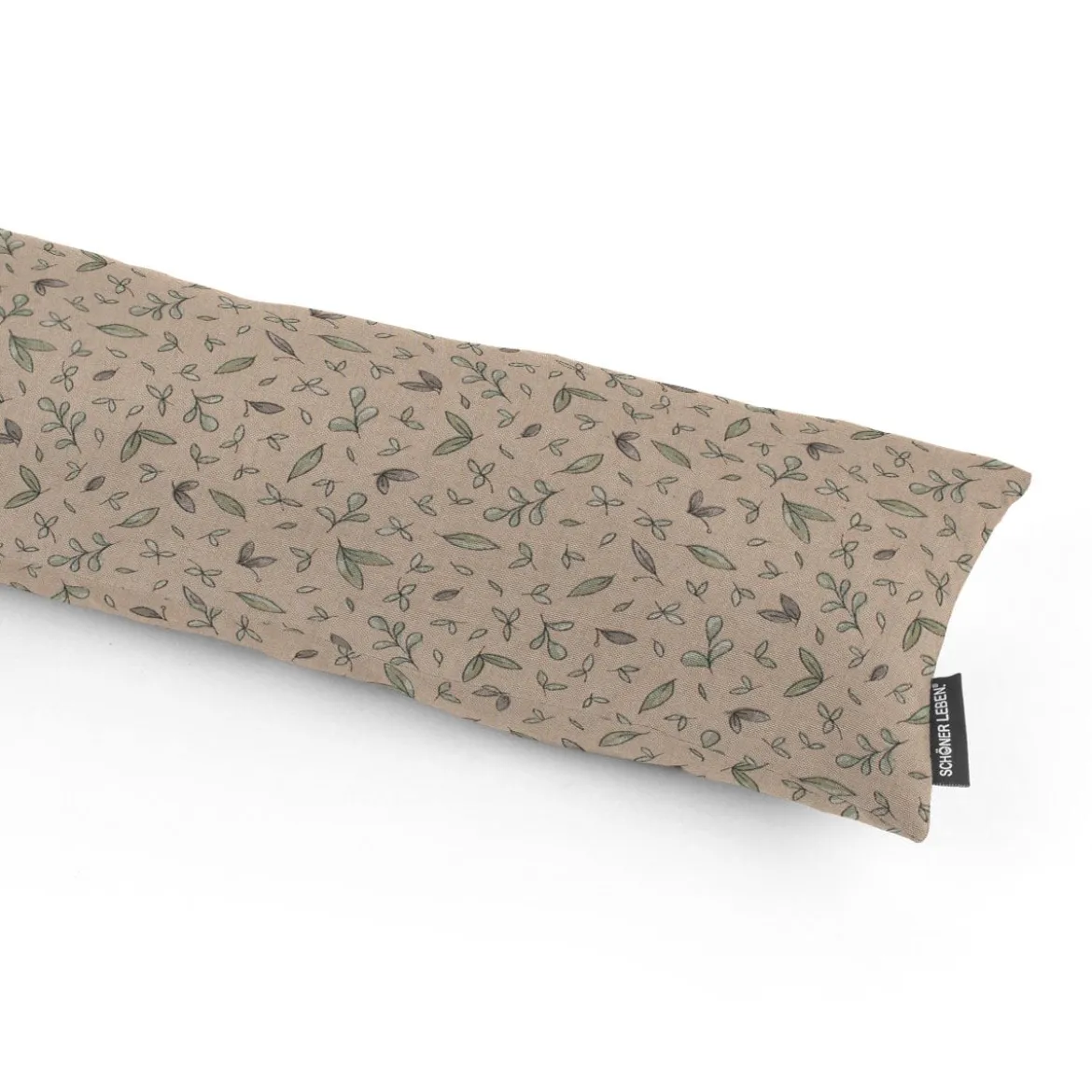 SCHÖNER LEBEN. Zugluftstopper Leinenlook Leaf Soft Watercolor Allover Blätter natur grün verschiedene Größen