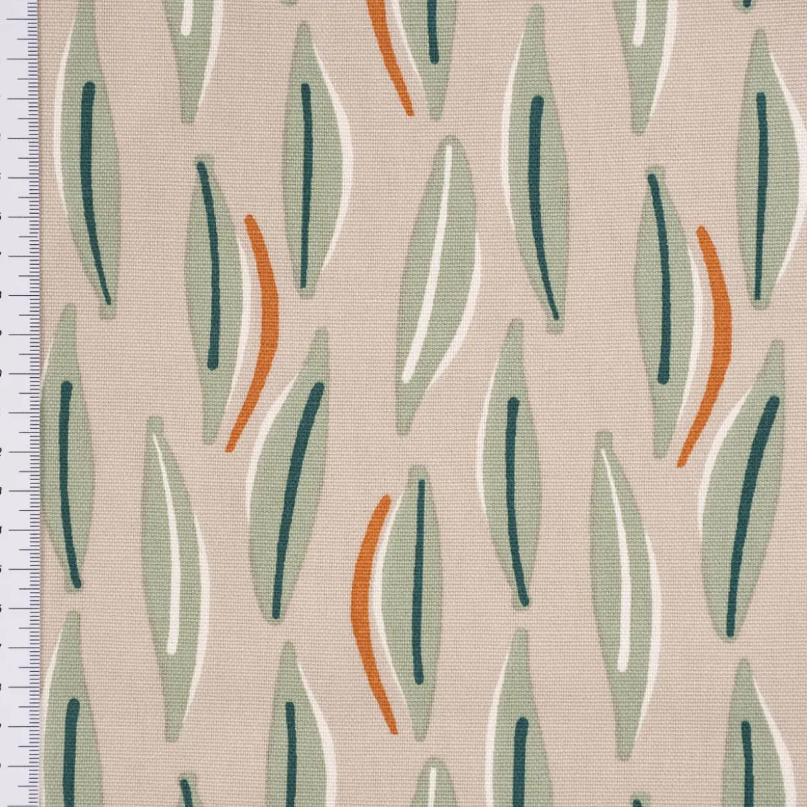 SCHÖNER LEBEN. Zugluftstopper Canvas Cojio Blätter abstrakt beige grün verschiedene Größen