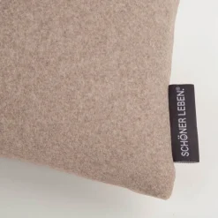 SCHÖNER LEBEN. Zugluftstopper Thermo kuschelweich uni in Hellbraun für Fenster und Türen, waschbar, verschiedene Größen
