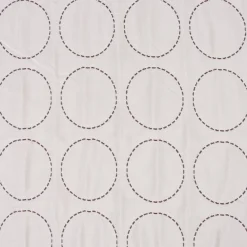 Schöner Wohnen Dekostoff Wendestoff Icecrea Kreise geometrisch weiß aubergine 122cm Breite