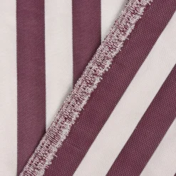 Schöner Wohnen Dekostoff Wendestoff Porto Streifen weiß aubergine 124cm Breite