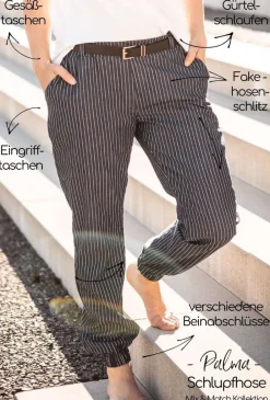 Schnittmuster Schlupfhose Damen Papierschnittmuster Palma Gr. 32-54 von Meine Herzenswelt