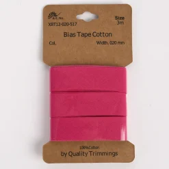 Schrägband Einfassband Baumwolle 20mm uni pink 3m