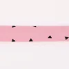 Schrägband Einfassband Baumwolle bedruckt Dreiecke altrosa schwarz Breite: 2cm