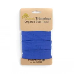 Schrägband Einfassband Jersey Organic Bio 20mm uni royal blau 3m