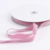 Schrägband Einfassband Lurex Glitzer rosa Breite: 2cm