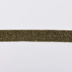 Schrägband Einfassband Lurex Glitzer gold schwarz Breite: 2cm