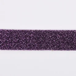 Schrägband Einfassband Lurex Glitzer lila schwarz Breite: 2cm