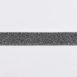 Schrägband Einfassband Lurex Glitzer silber schwarz Breite: 2cm