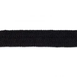 Schrägband elastisch Strick Wollstoffe schwarz Breite: 3cm