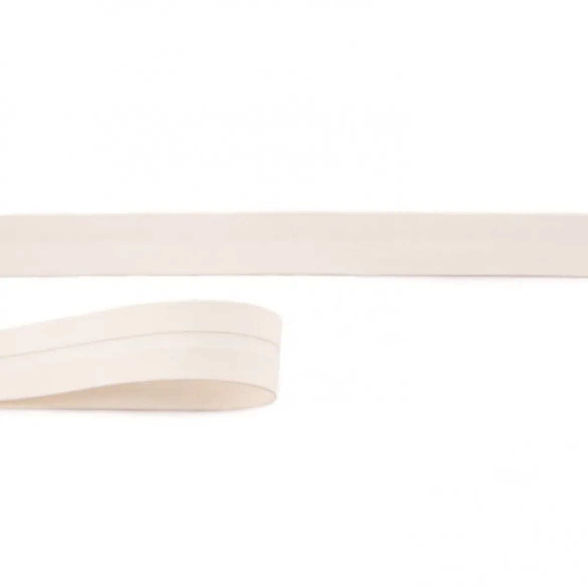 Schrägband Kunstleder creme Meterware Breite: 2cm