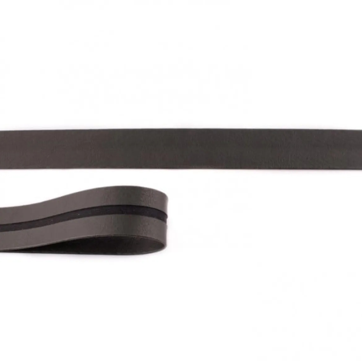 Schrägband Kunstleder dunkelgrün Meterware Breite: 2cm