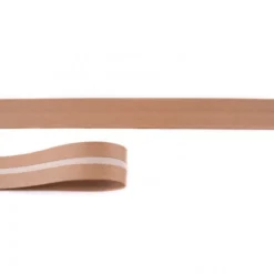 Schrägband Kunstleder hellbraun Meterware Breite: 2cm