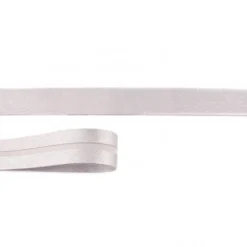 Schrägband Kunstleder silberfarbig Meterware Breite: 2cm