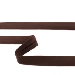 Schrägband Velourleder dunkelbraun Meterware Breite: 2cm